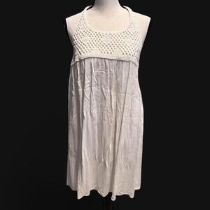 Roxy Halter Dress with Crochet Detail Women's Size Large